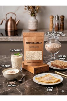 Aleyna Baharat Natural Glutensiz Karnıyarık Otu Kabuğu Tozu 200 G (Psyllium Husk) Yüksek Lif