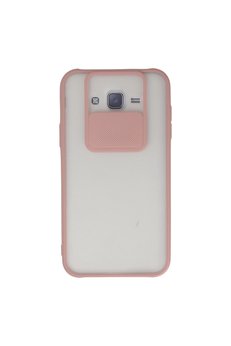 Evimdeyokyok Samsung Galaxy J7 Kılıf Palm Buzlu Kamera Sürgülü Silikon - Pembe