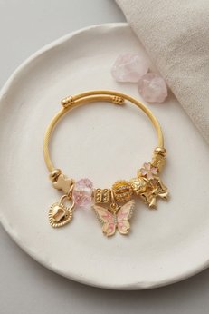 Evimdeyokyok Pembe Charmlı Bileklik Tj-Bb8734