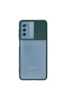 Evimdeyokyok Samsung Galaxy M52 5G Kılıf Palm Buzlu Kamera Sürgülü Silikon - Yeşil