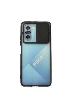Evimdeyokyok Xiaomi Poco F3 Kılıf Palm Buzlu Kamera Sürgülü Silikon - Siyah
