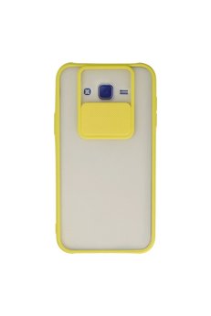 Ethab Ticaret Glb-Stl41414 Samsung Galaxy J7 Kılıf Palm Buzlu Kamera Sürgülü Silikon - Sarı