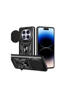 Evimdeyokyok Xiaomi Redmi Note 14 Pro Plus Kılıf Pars Lens Yüzüklü Silikon - Siyah