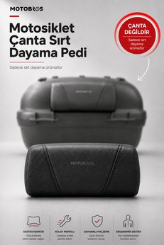 Motobros Motosiklet Topcase Çanta Sırt Dayama Minderi Universal Premium Cırtlı Model