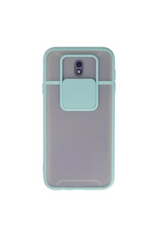 Evimdeyokyok Samsung Galaxy J7 Pro / J730 Kılıf Palm Buzlu Kamera Sürgülü Silikon - Turkuaz