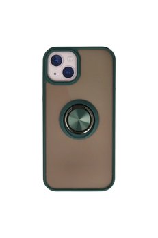 Evimdeyokyok Apple İphone 15 Kılıf Montreal Yüzüklü Silikon Kapak - Yeşil