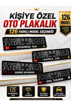 Pi Dekorasyon Kişiye Özel UV Baskılı OTO Plakalık 2 Adet