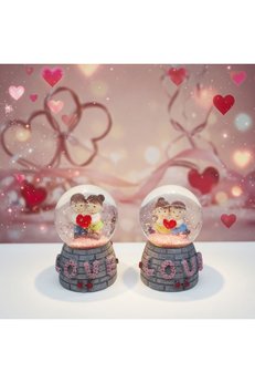 Evimdeyokyok Love Tasarımlı Işıklı Mini Kar Küresi