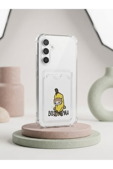 Ethab Giyim Samsung Galaxy A54 Boş Yapma Muz Detaylı Kart Bölmeli Şeffaf Telefon Kılıfı - Glst4702-8618
