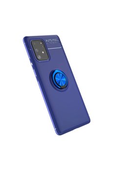 Evimdeyokyok Samsung Galaxy A91 / S10 Lite Kılıf Range Yüzüklü Silikon - Mavi