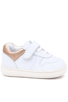 Ortopedikalrakerplus R840-Benba % 100 Bob Beyaz Nubuk Bakır Cırtlı Bebek Sneaker Ayakkabı
