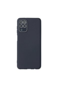 Evimdeyokyok Samsung Galaxy A22 Kılıf Lansman Glass Kapak - Lacivert