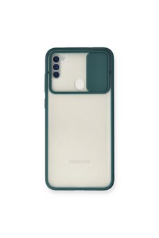 Evimdeyokyok Samsung Galaxy A11 Kılıf Palm Buzlu Kamera Sürgülü Silikon - Yeşil