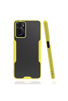 Evimdeyokyok Oppo A96 Kılıf Platin Silikon - Sarı