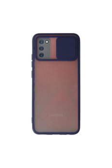 Evimdeyokyok Samsung Galaxy A02S Kılıf Palm Buzlu Kamera Sürgülü Silikon - Lacivert