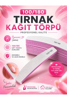 SheMask Tırnak Törpüsü 100/180 Kağıt Törpü Profesyonel Tırnak Bakım Seti Manikür Pedikür Aletleri Çift Taraflı Tırnak Törpü Seti Manikür Seti Protez Jel Akrilik Tırnak Şekillendirici Tırnak Bakım Nail Art
