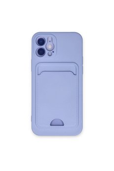 Evimdeyokyok Apple İphone 12 Kılıf Kelvin Kartvizitli Silikon - Lila