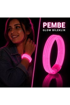 Evimdeyokyok Pembe Kalın Glow Bileklik – Kırılarak Yanan Parti Ve Festival Bilekliği
