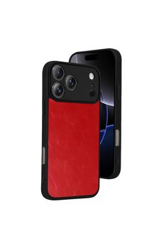 Evimdeyokyok Apple İphone 17 Pro Aras Deri Kapak - Kırmızı