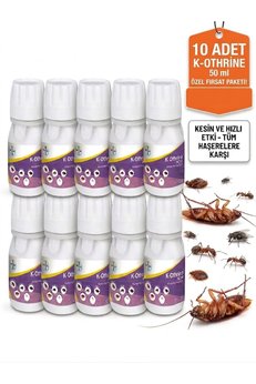 Bayer K-Othrine Sc 50 Ml X 10 Adet (Kokusuz Genel Haşere İlacı - Hamamböceği, Karınca, Sinek Etkili) Skt 2029
