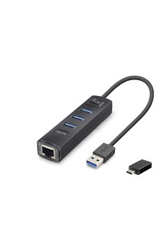 Evimdeyokyok Usb Type-C 3.2 Gen1 Hub Ethernet Gigabit 4 Port Siyah Rj4503