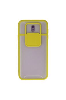 Ethab Ticaret Glb-Stl41414 Samsung Galaxy J7 Pro / J730 Kılıf Palm Buzlu Kamera Sürgülü Silikon - Sarı