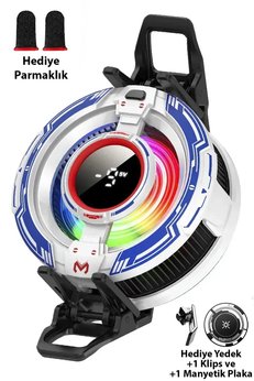 Memo CX16 iOS Android Soğutucu 15W Manyetik RGB Telefon Soğutucu –Anında Hızlı Soğutma Sessiz Fan Soğutma