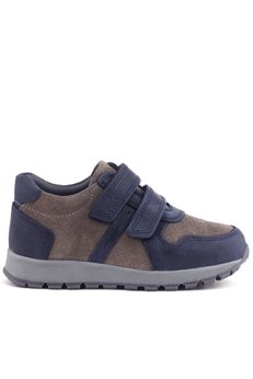 Ortopedikal Rakerplus 3750 3750-Lgr % 100 Deri Cırtlı Lacivert Gri Sneaker Çocuk Spor Ayakkabı