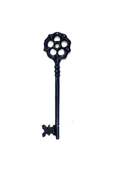 Evimdeyokyok Çiçek Dekoratif Anahtar, 220X56 Mm - Büyük Boy, Vintage, Retro, Çiçekli Stil Süs Aksesuar Anahtar