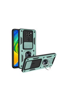 Evimdeyokyok Xiaomi Redmi Note 9 4G Kılıf Pars Lens Yüzüklü Silikon - Yeşil