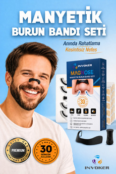 INVOKER Horlama Önleyici Manyetik Burun Bandı Seti Horlama Azaltıcı Mıknatıslı Burun Aparatı