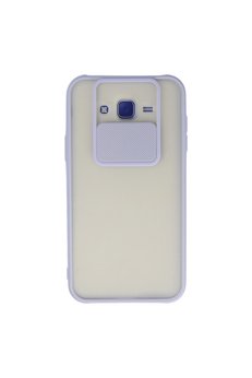 Evimdeyokyok Samsung Galaxy J7 Kılıf Palm Buzlu Kamera Sürgülü Silikon - Lila