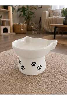 PAWLENKA Seramik Ayaklı Kedi ve Köpek Mama Kabı 300 ml - 14.5 cm