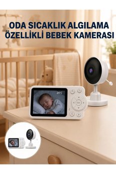 Eco Lounge Sıcaklık Sensörlü Güvenli Bebek Kamerası İki Yönlü Ses Yeni Nesil