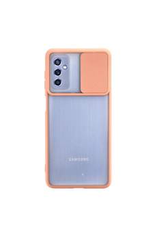 Evimdeyokyok Samsung Galaxy M52 5G Kılıf Palm Buzlu Kamera Sürgülü Silikon - Pembe