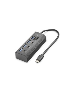 Evimdeyokyok Type-C 3.2 Gen1 Anahtarlı Hub 7 Port 5 Gbps Siyah Hdx7057