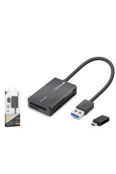 Evimdeyokyok Usb Type-C 3.2 Gen1 All İn One Kart Okuyucu Cf Sd Microsd Ms 5 Gbps Siyah C313