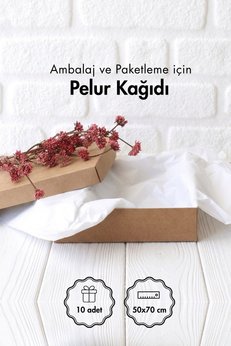 Bimotif 10lu Pelur Paketleme Kağıdı 50x70 cm Beyaz