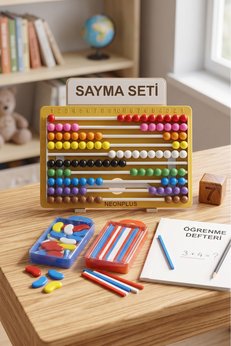 NEON PLUS Abaküs Sayı Çubuğu Sayı Boncuğu İlkokul Başlangıç