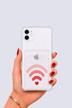 Eco Lounge İphone 11 Kartlıklı Aşk Sinyali Desenli Kılıf