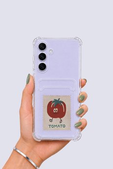 Eldenör Samsung Galaxy S25 Fe Kartlıklı Tomato Desenli Kılıf