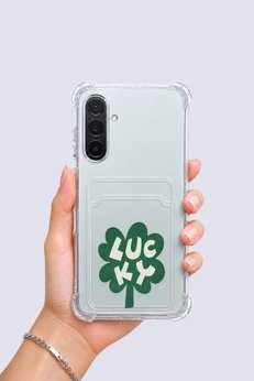 Ethab Giyim Samsung Galaxy A36 Kartlıklı Lucky Yonca Desenli Kılıf - Glst2290-9405