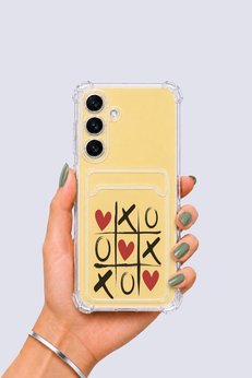 Eco Lounge Samsung Galaxy S24 Fe Kartlıklı Xoxo Desenli Kılıf