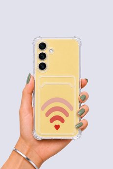 Ethab Giyim Samsung Galaxy S24 Fe Kartlıklı Aşk Sinyali Desenli Kılıf - Glst2551-1666