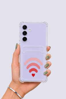 Ethab Giyim Samsung Galaxy S25 Fe Kartlıklı Aşk Sinyali Desenli Kılıf - Glst5242-6064