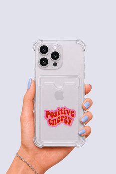 Eco Lounge İphone 13 Pro Max Kartlıklı Pozitif Enerji Desenli Kılıf