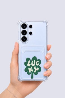 Ethab Giyim Samsung Galaxy S26 Ultra Kartlıklı Lucky Yonca Desenli Kılıf - Glst9798-6299