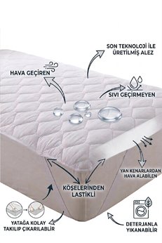 Divanev Kapitoneli 70X140 Cm Sıvı Geçirmez Yatak Koruyucu Bebe Alez Köşe Lastikli