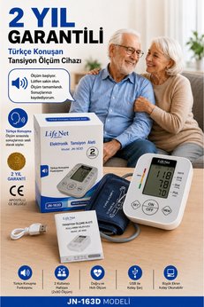 Lifenet Pille Çalışan Hafızalı Türkçe Konuşan Koldan Ölçer Elektronik Tansiyon Aleti Jn-163d