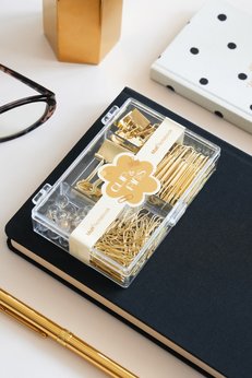 Matt Notebook 97 Parça Ataş Raptiye ve Klips seti - Gold
